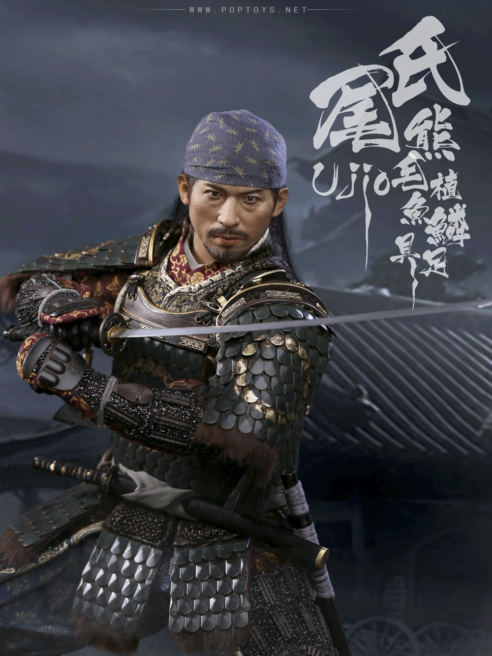 POPTOYS1/6 EX031勇者武士-尾氏100%压铸合金片全钢片鱼鳞甲